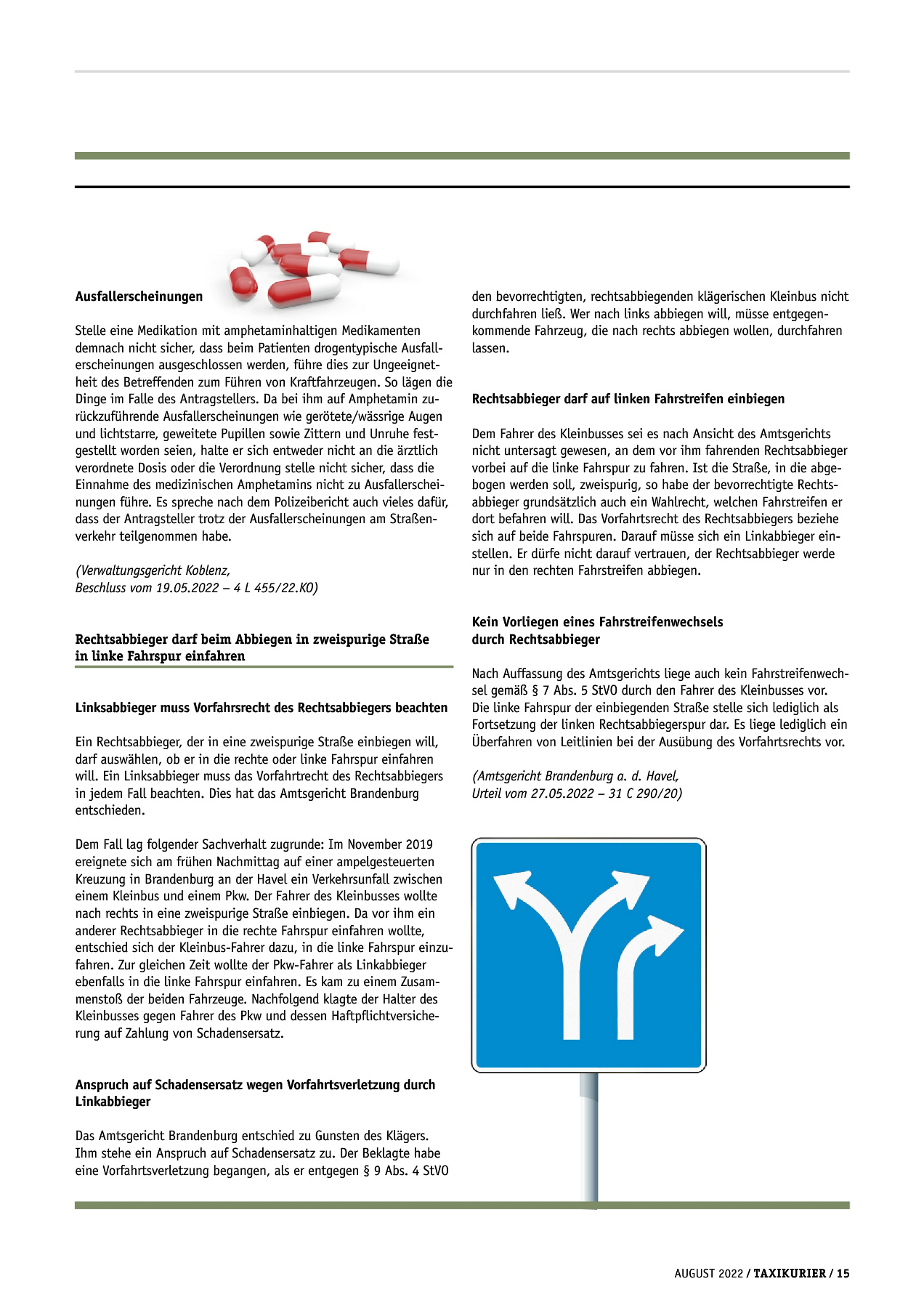 Originalseite 15 der Ausgabe Taxikurier August 2022