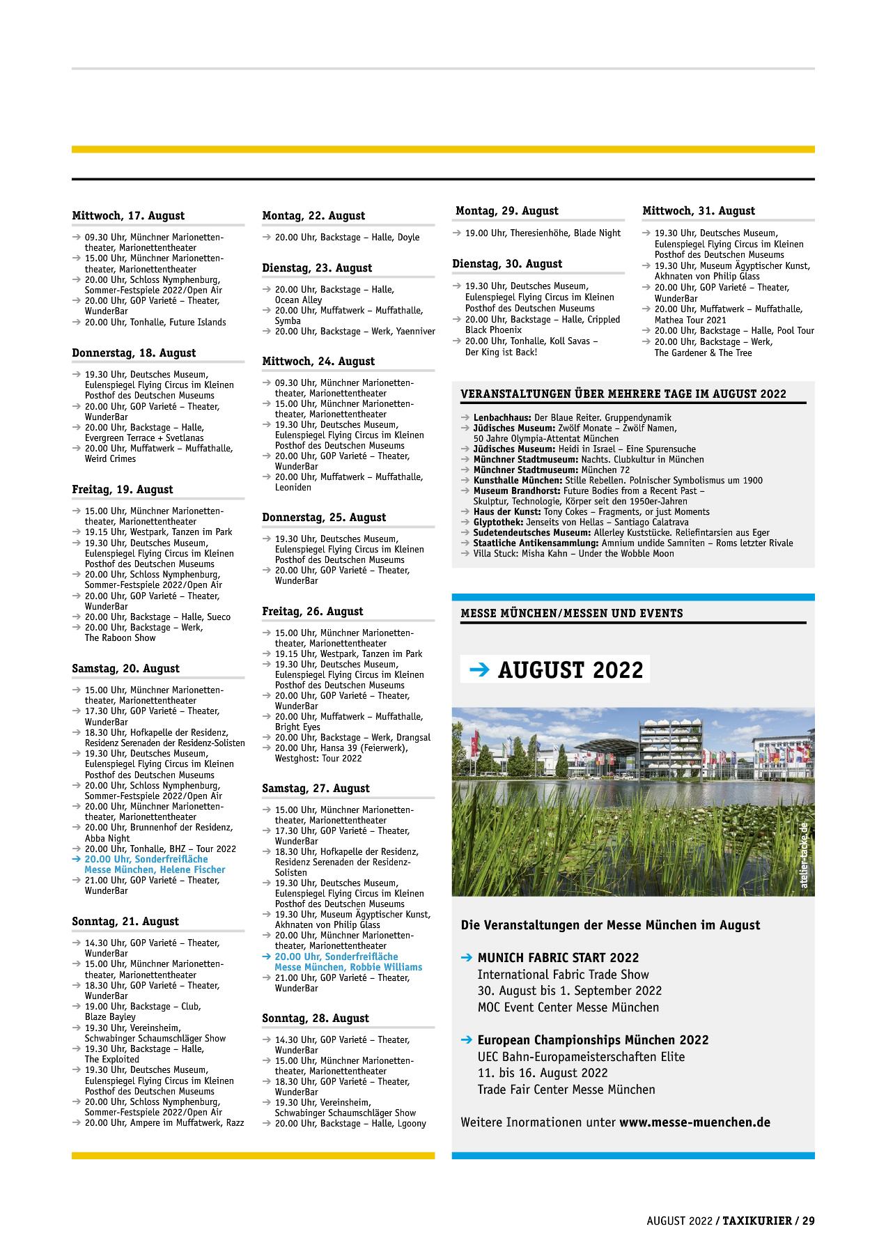 Originalseite 29 der Ausgabe Taxikurier August 2022