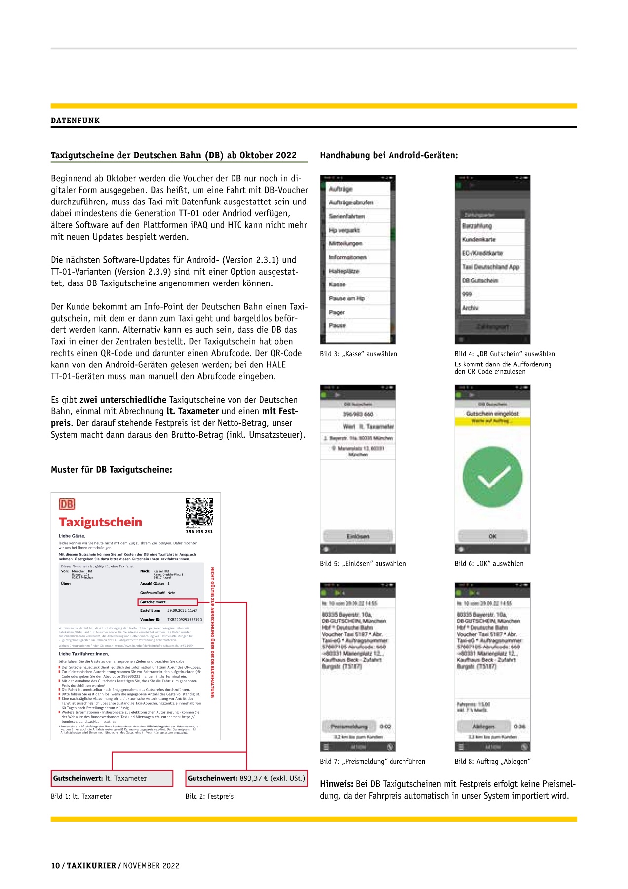 Originalseite 10 der Ausgabe Taxikurier November 2022