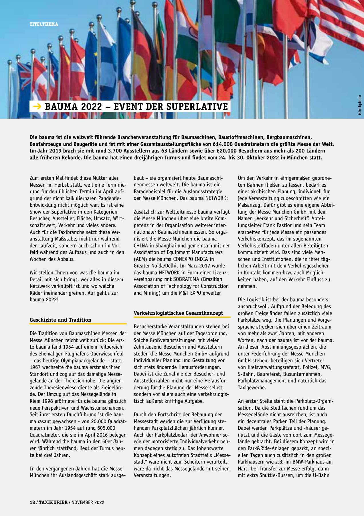 Originalseite 18 der Ausgabe Taxikurier November 2022