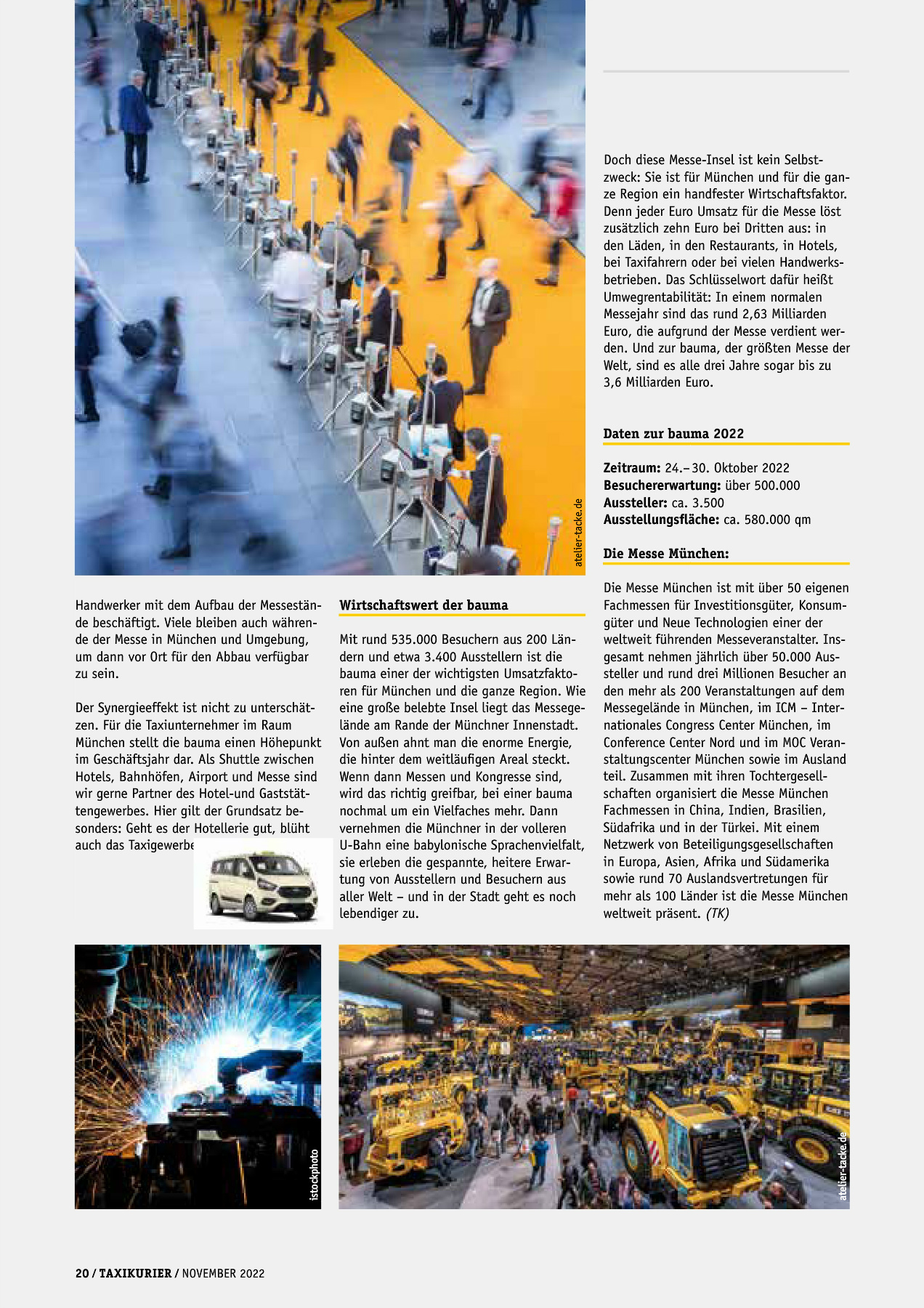 Originalseite 20 der Ausgabe Taxikurier November 2022