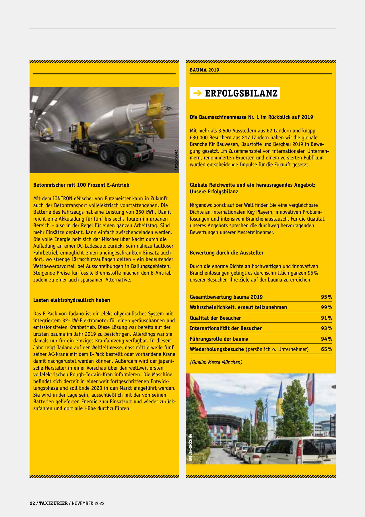 Originalseite 22 der Ausgabe Taxikurier November 2022