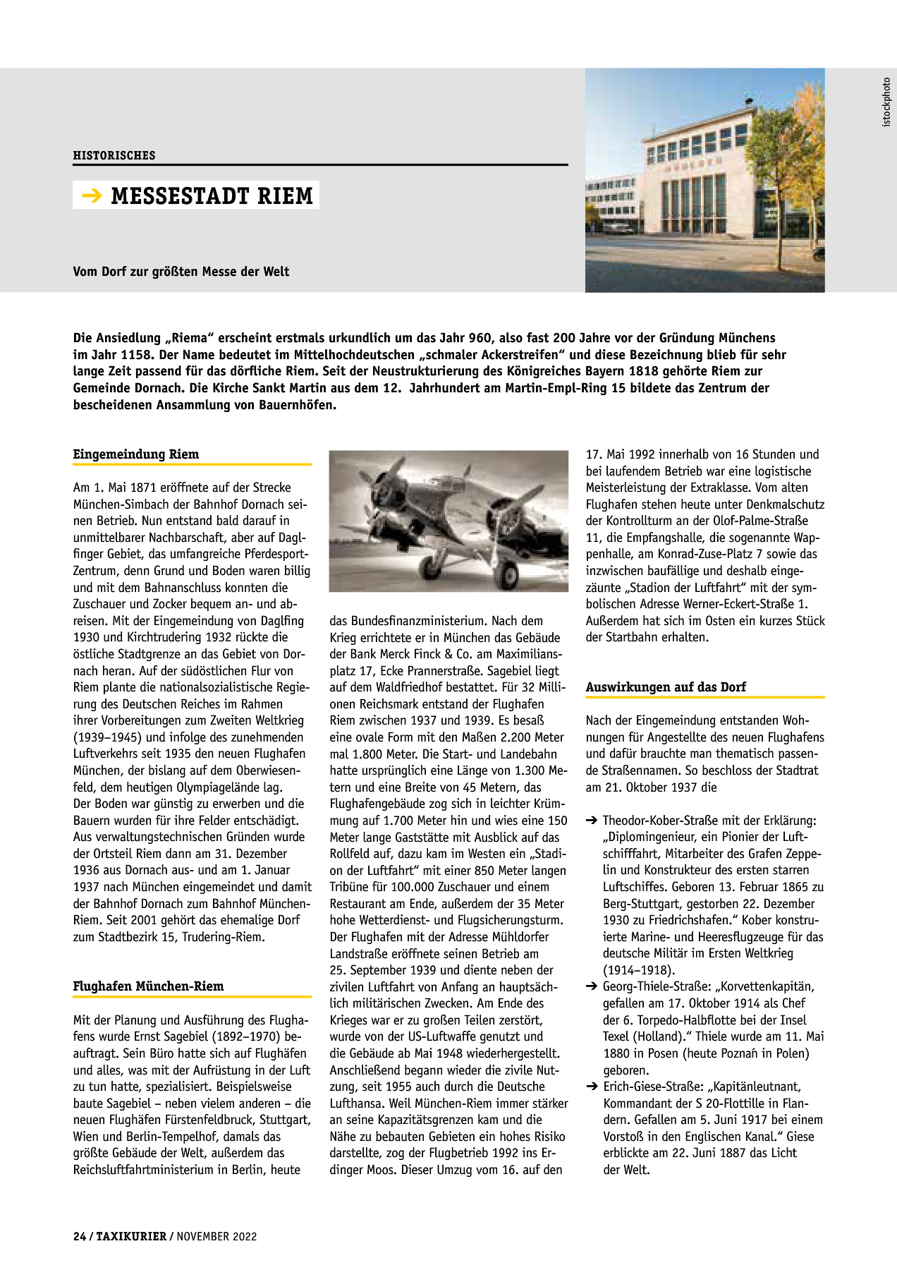 Originalseite 24 der Ausgabe Taxikurier November 2022