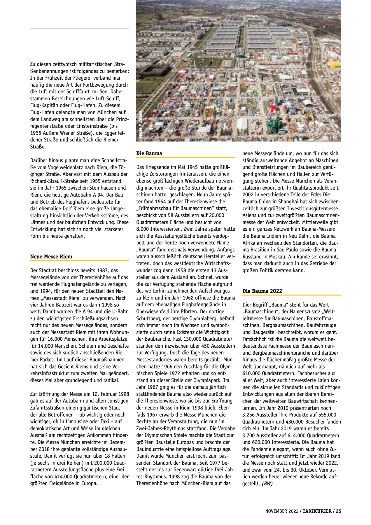 Originalseite 25 der Ausgabe Taxikurier November 2022
