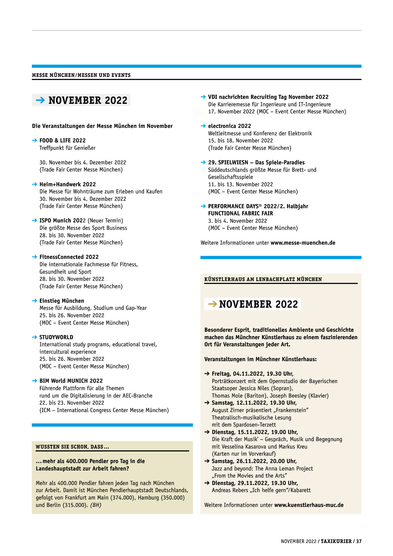 Originalseite 37 der Ausgabe Taxikurier November 2022