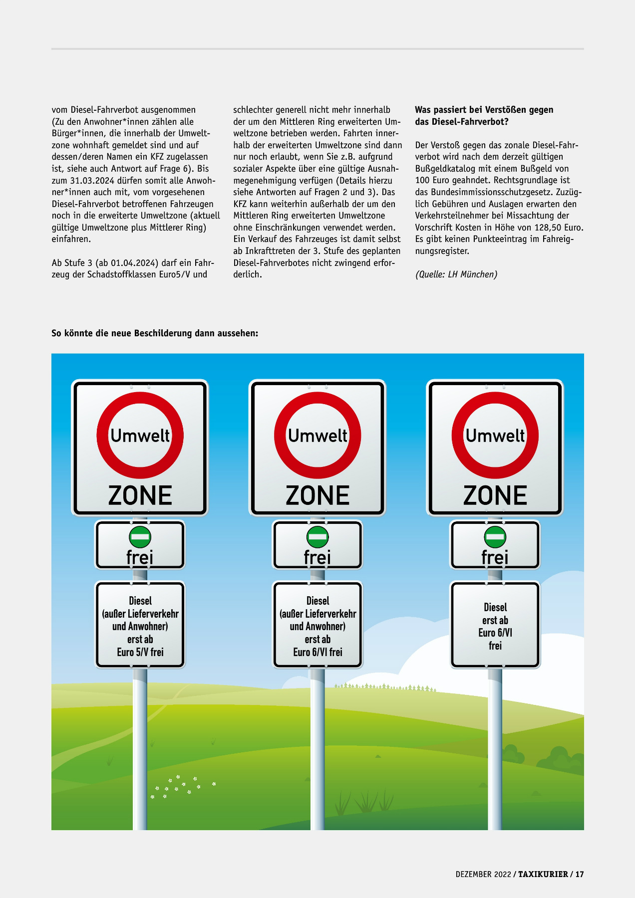 Originalseite 17 der Ausgabe Taxikurier Dezember 2022