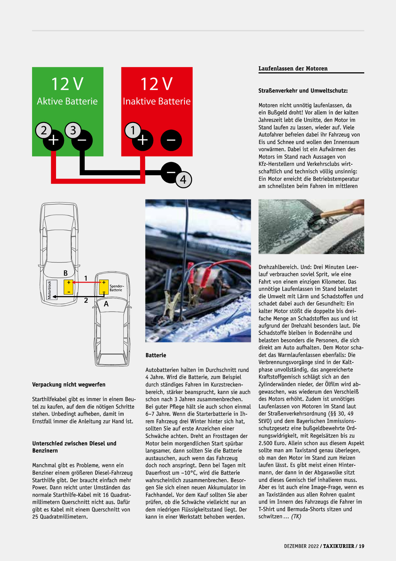Originalseite 19 der Ausgabe Taxikurier Dezember 2022
