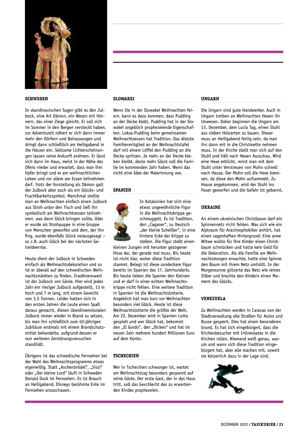 Originalseite 21 der Ausgabe Taxikurier Dezember 2022