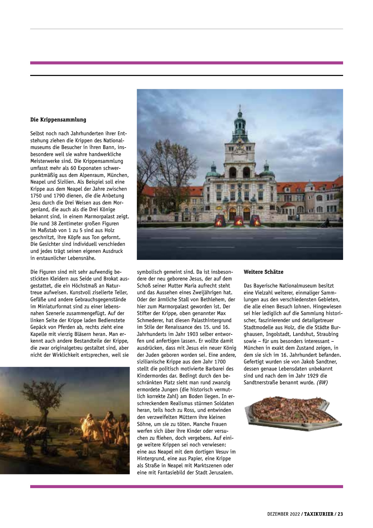 Originalseite 23 der Ausgabe Taxikurier Dezember 2022