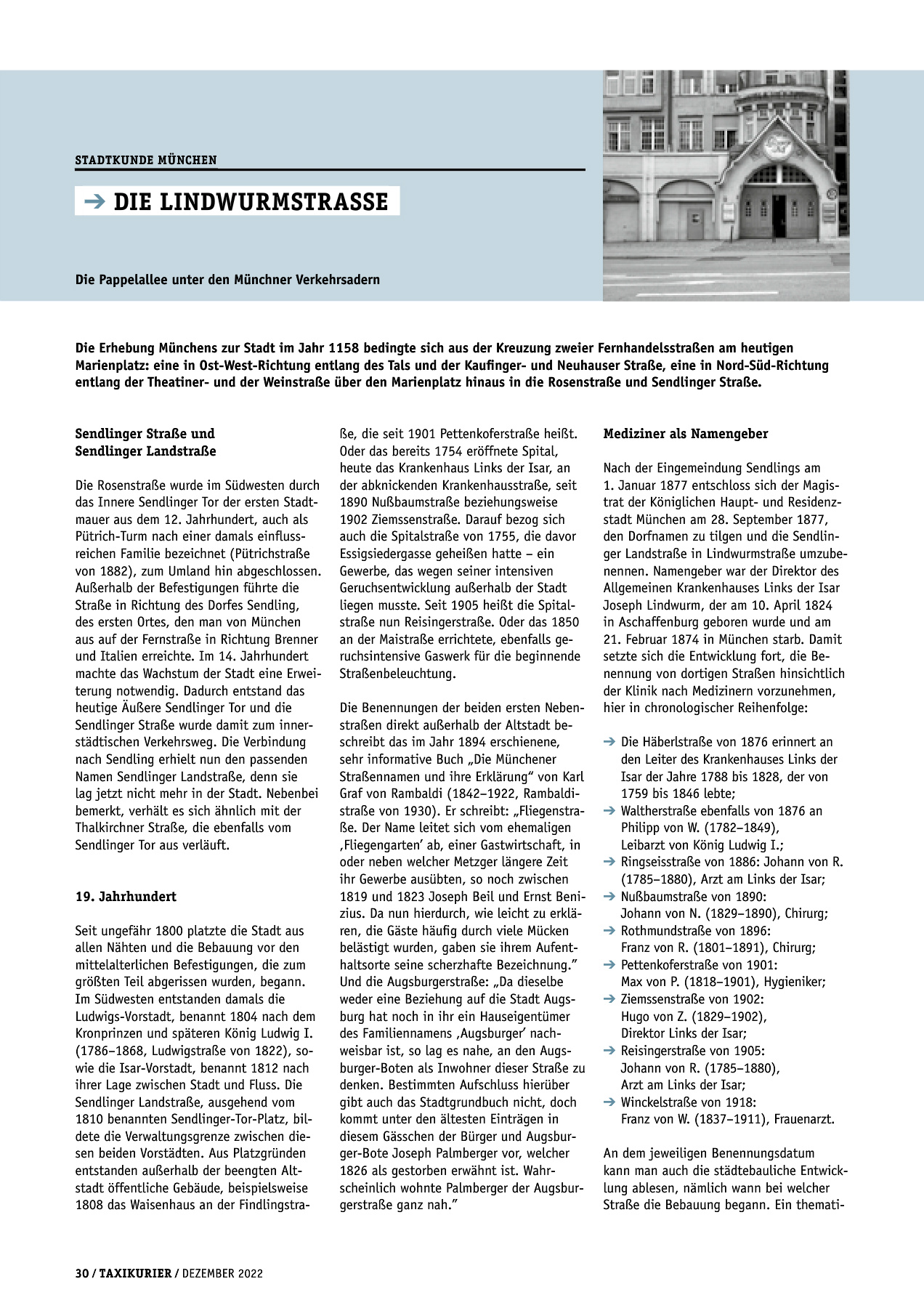 Originalseite 30 der Ausgabe Taxikurier Dezember 2022