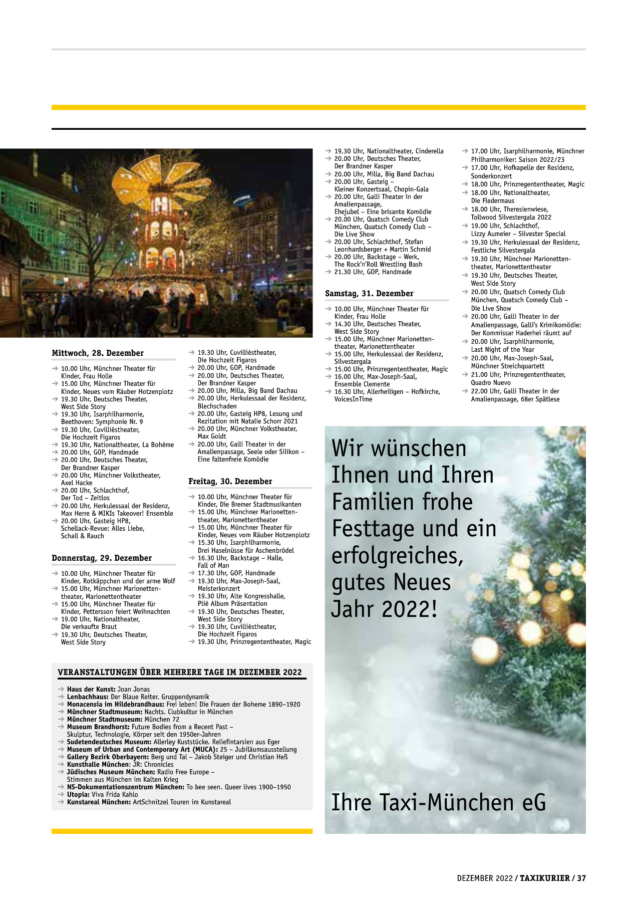 Originalseite 37 der Ausgabe Taxikurier Dezember 2022