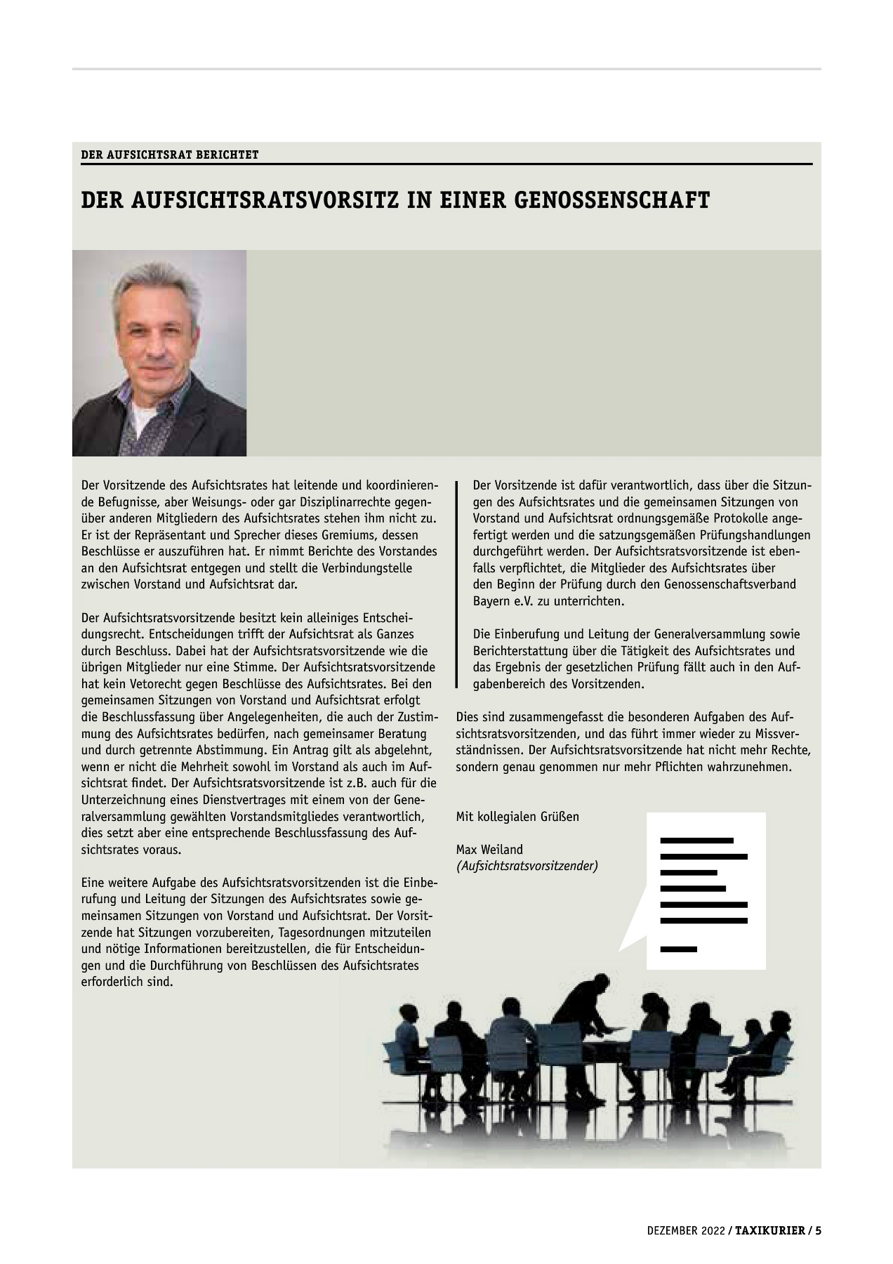 Originalseite 5 der Ausgabe Taxikurier Dezember 2022