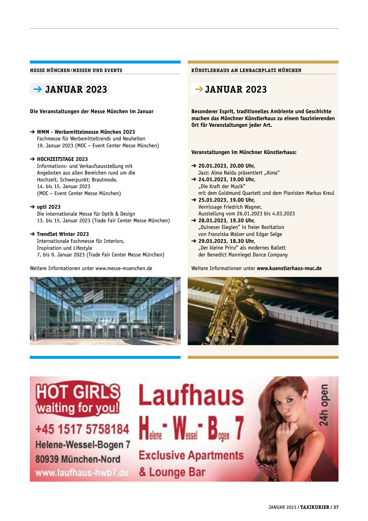 Originalseite 37 der Ausgabe Taxikurier Januar 2023