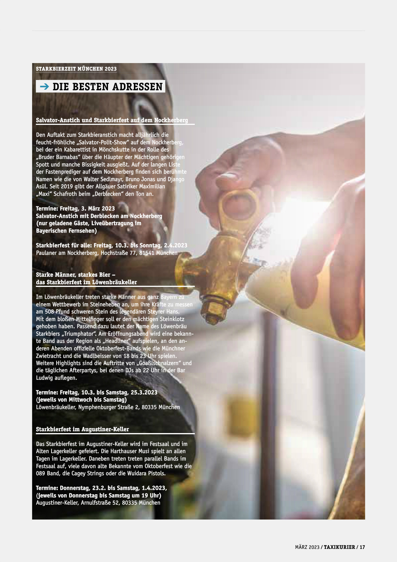 Originalseite 17 der Ausgabe Taxikurier März 2023