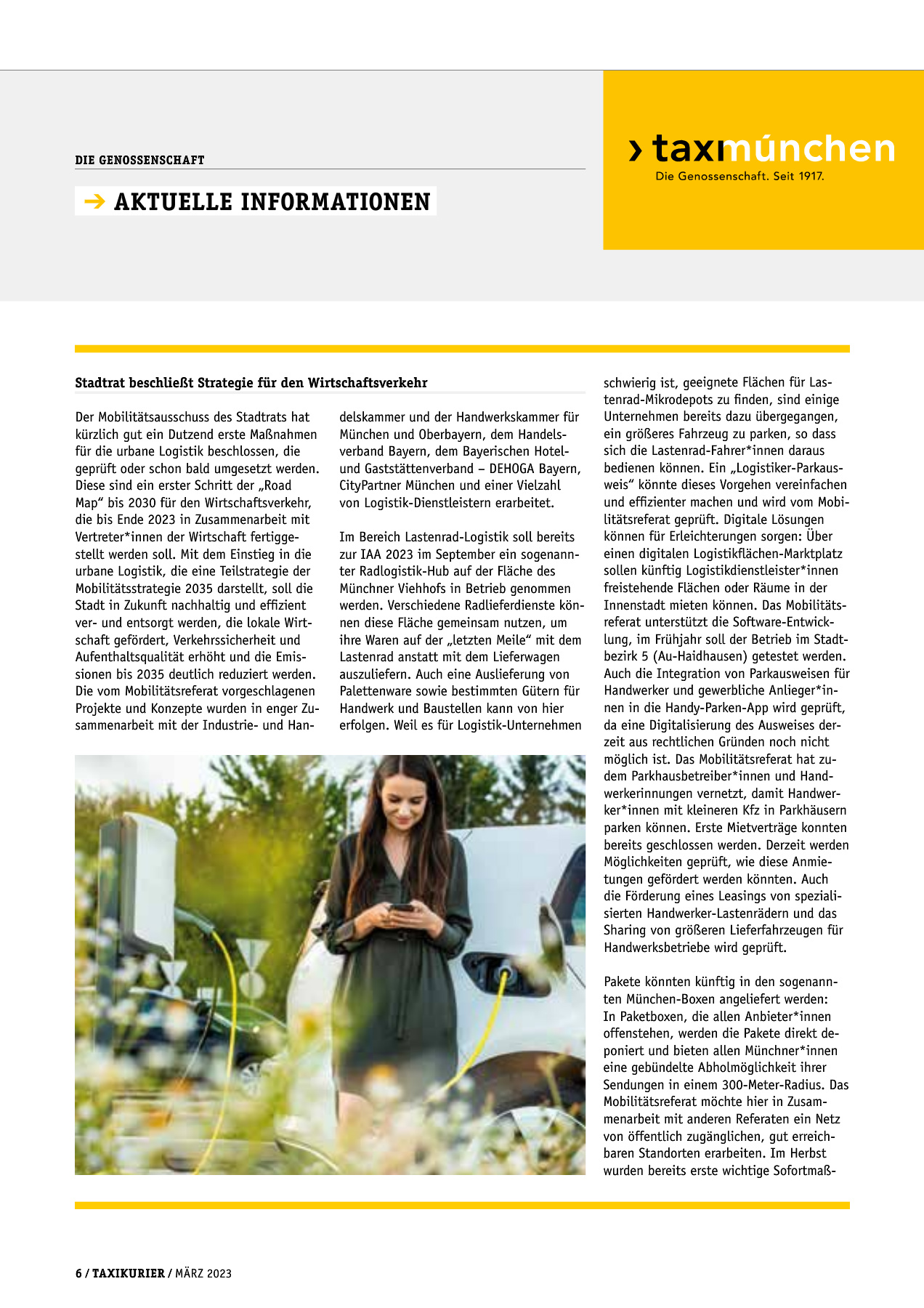 Originalseite 6 der Ausgabe Taxikurier März 2023
