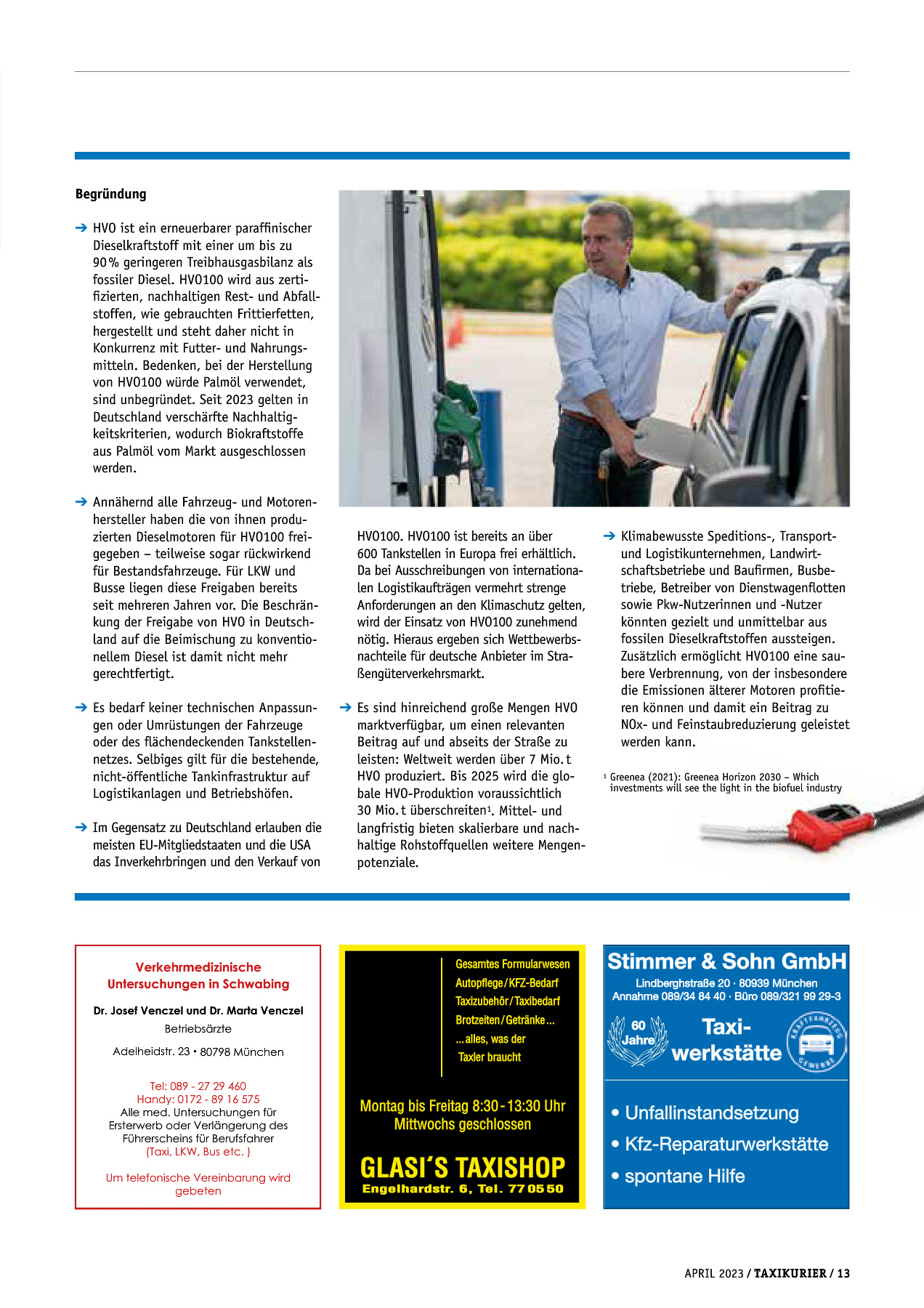 Originalseite 13 der Ausgabe Taxikurier April 2023