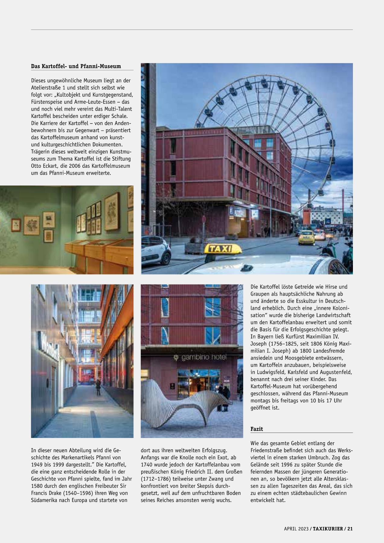 Originalseite 21 der Ausgabe Taxikurier April 2023
