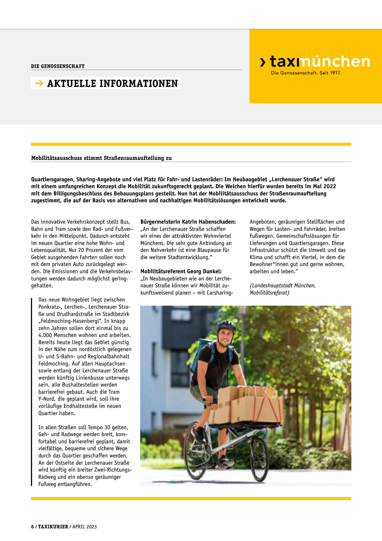 Originalseite 6 der Ausgabe Taxikurier April 2023