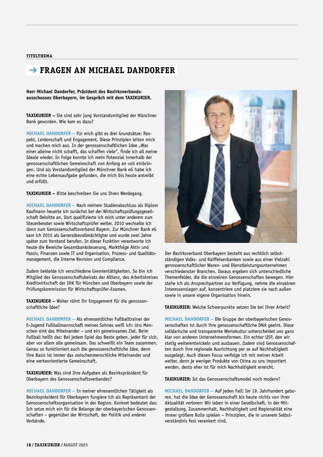 Originalseite 18 der Ausgabe Taxikurier August 2023