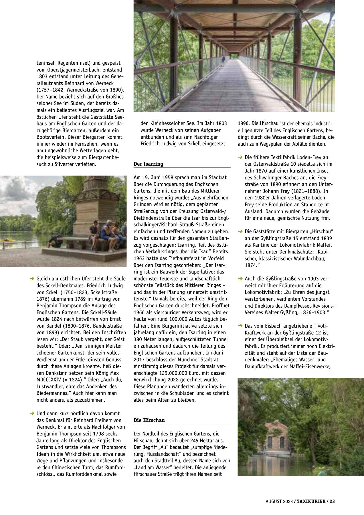 Originalseite 23 der Ausgabe Taxikurier August 2023