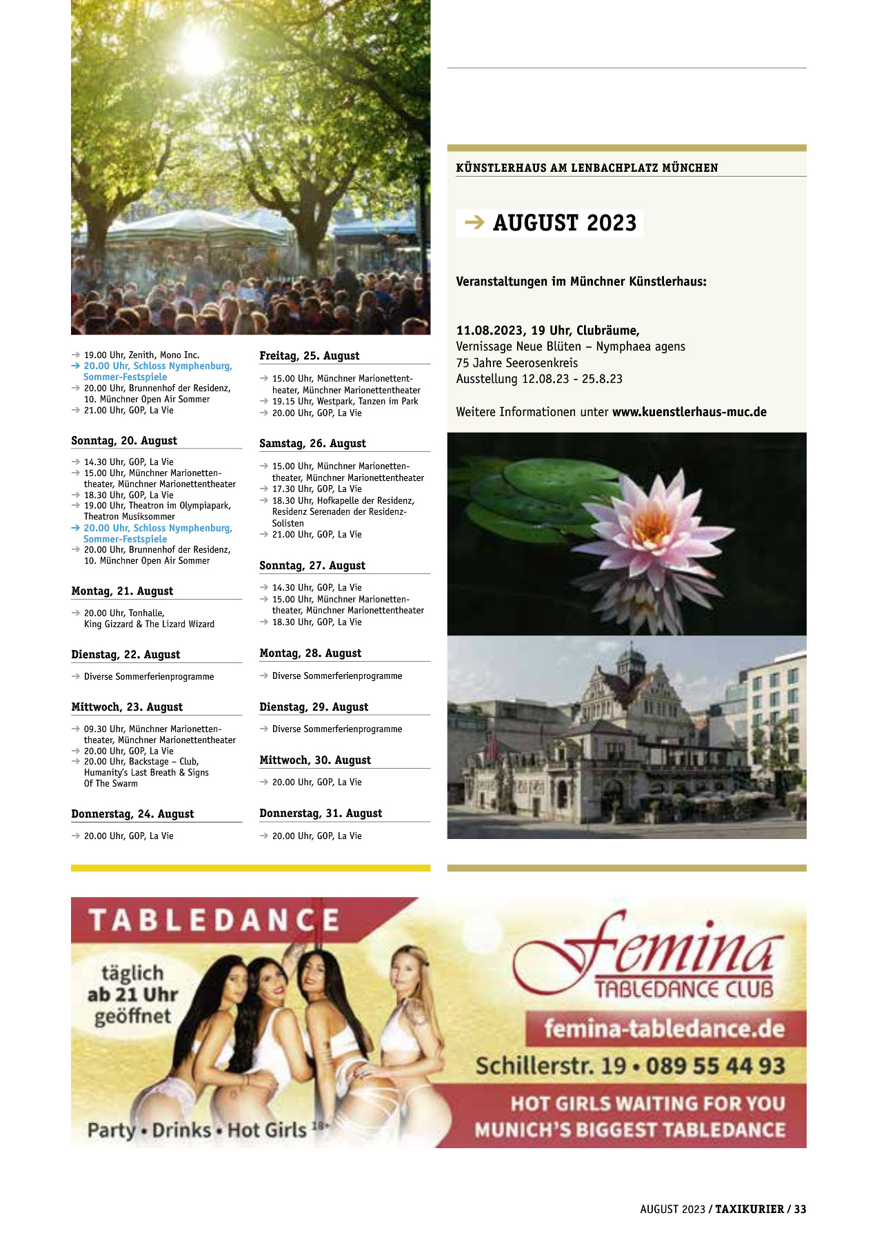 Originalseite 33 der Ausgabe Taxikurier August 2023