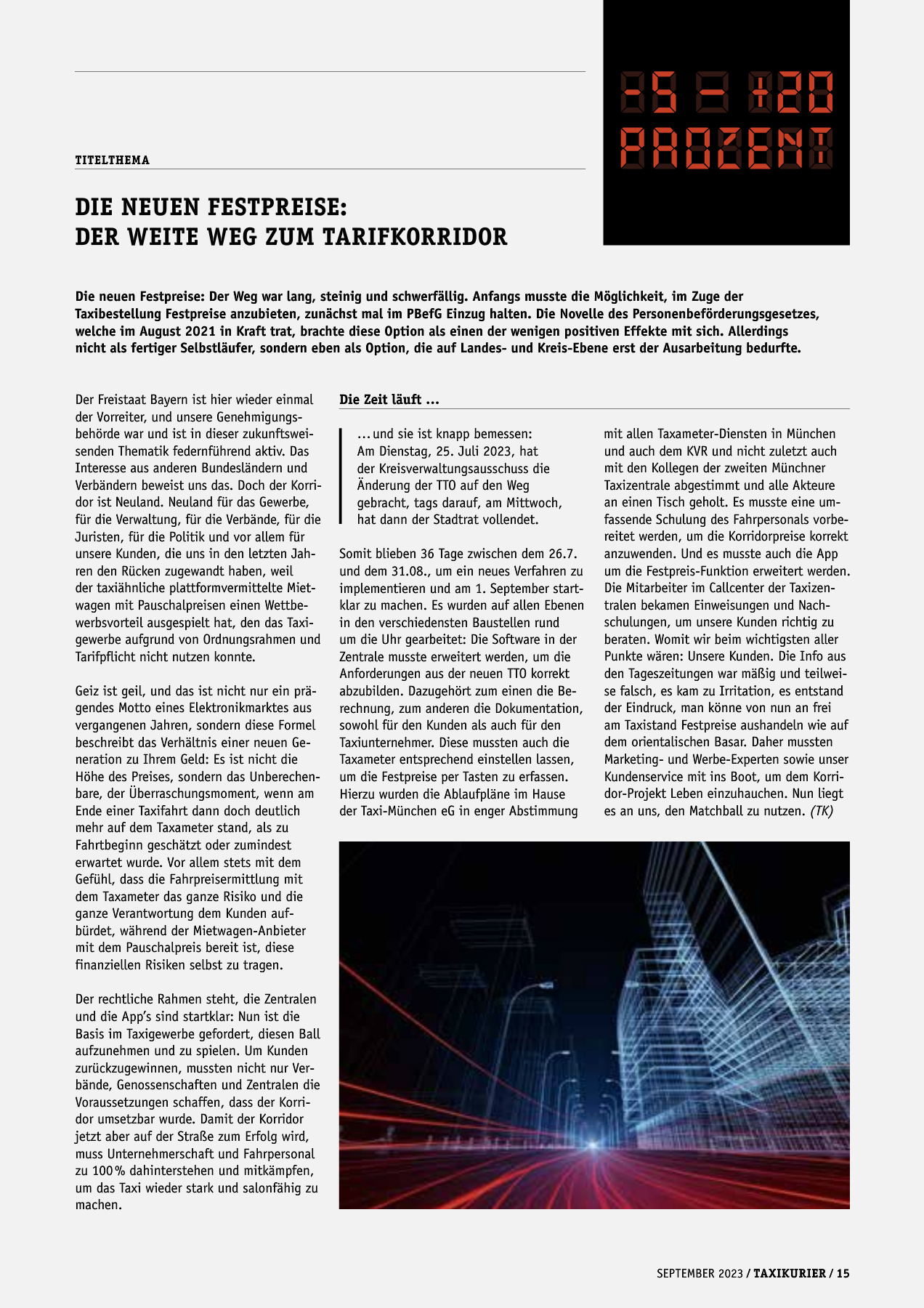 Originalseite 15 der Ausgabe Taxikurier September 2023