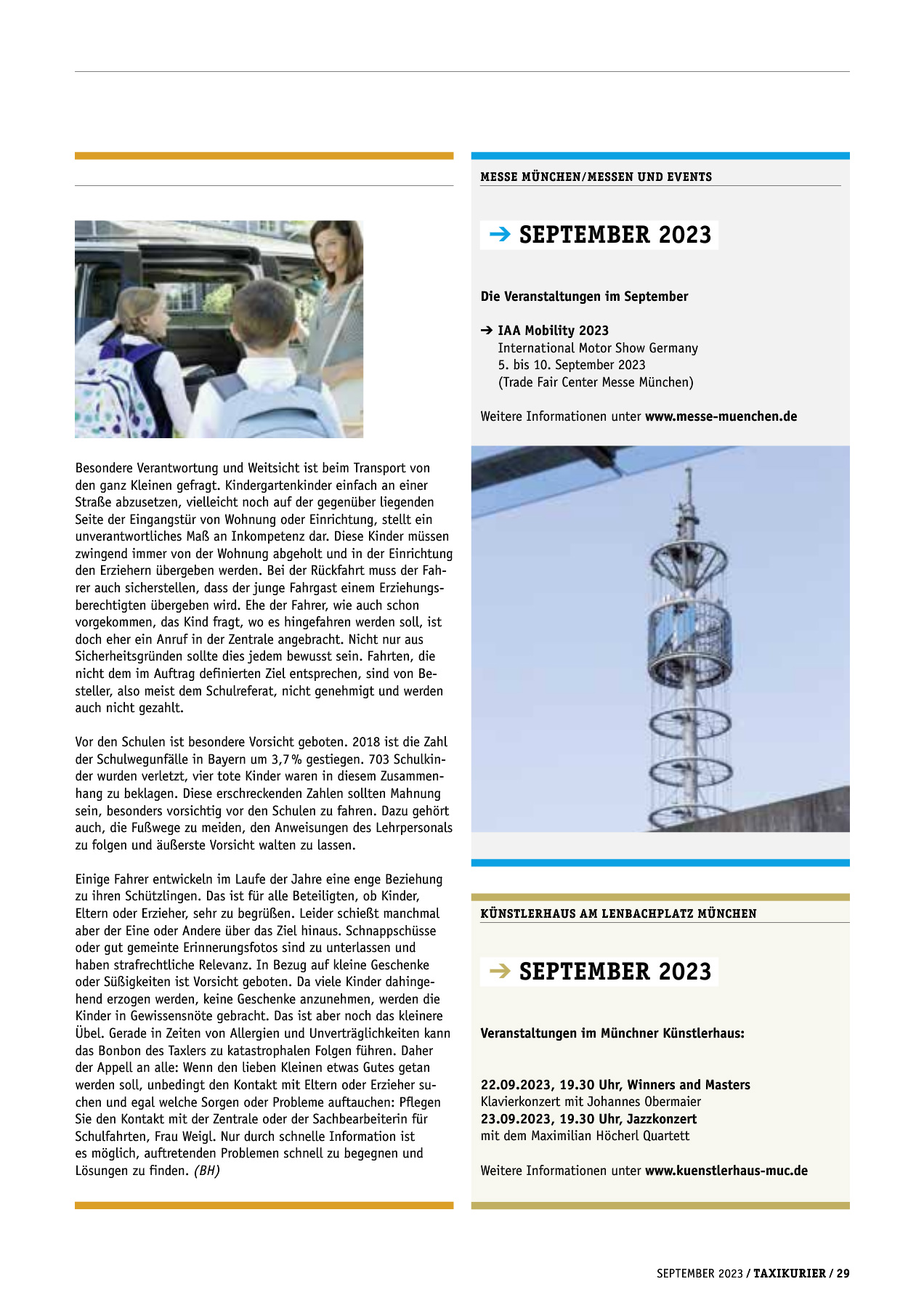 Originalseite 29 der Ausgabe Taxikurier September 2023