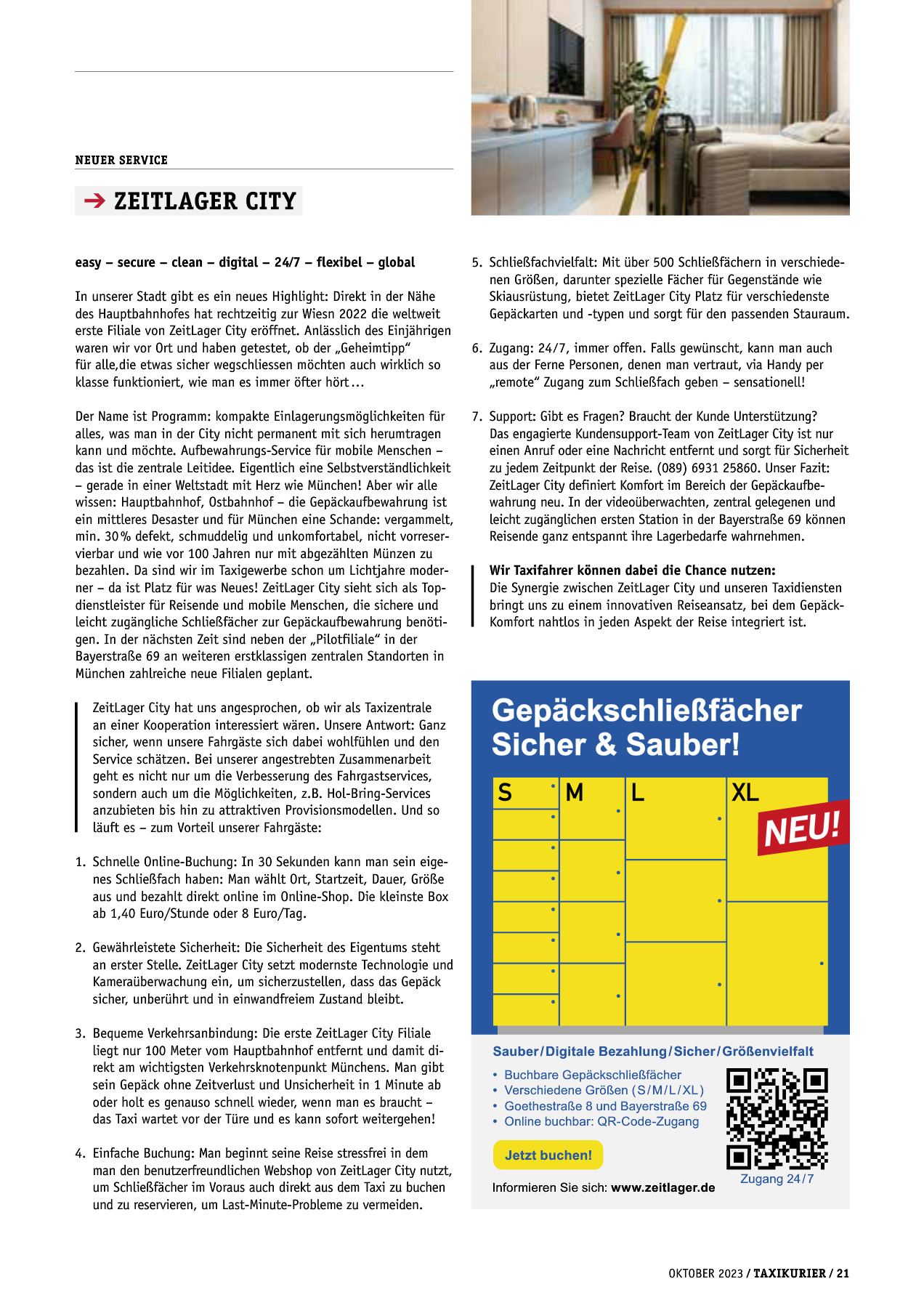 Originalseite 21 der Ausgabe Taxikurier Oktober 2023