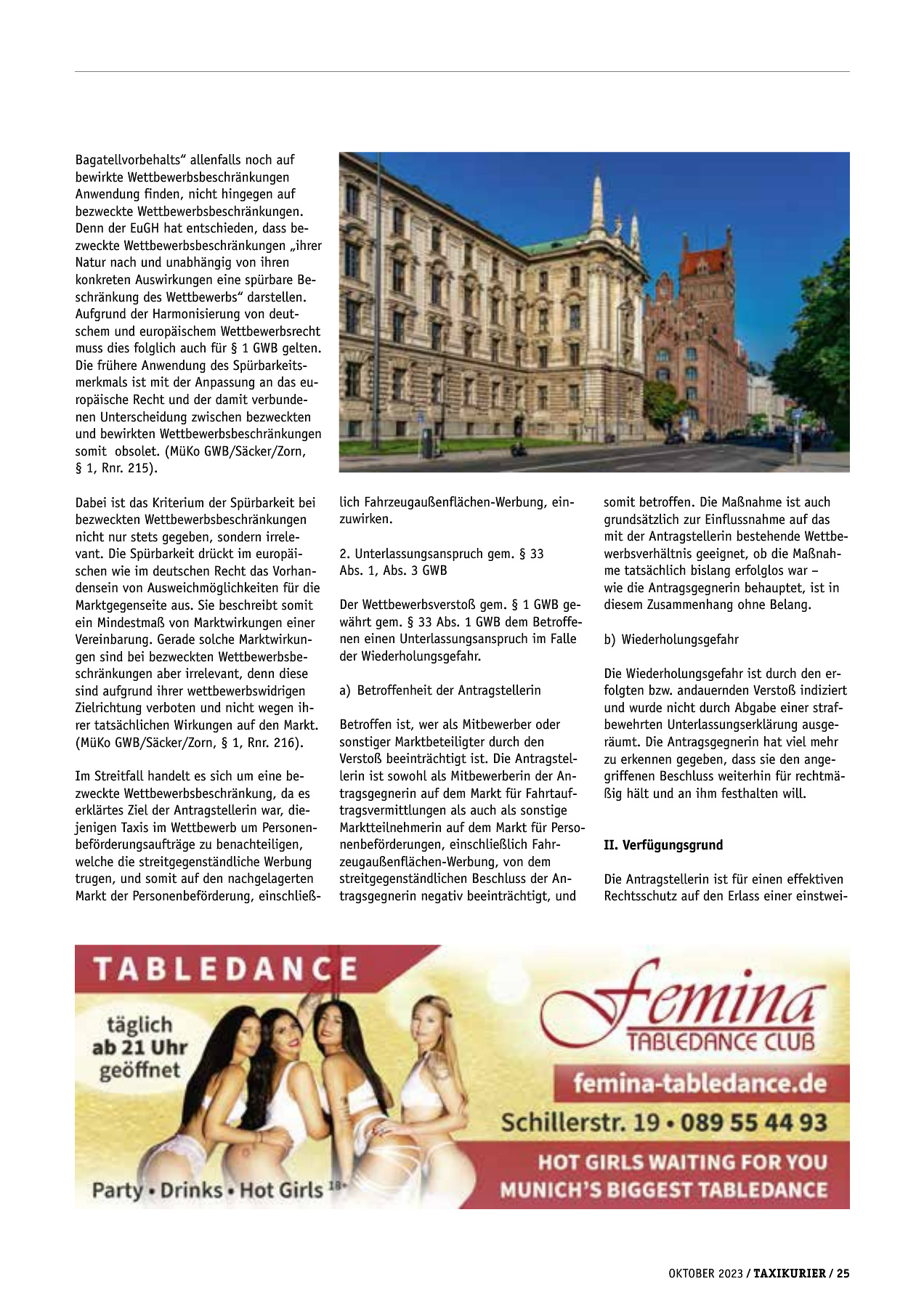 Originalseite 25 der Ausgabe Taxikurier Oktober 2023