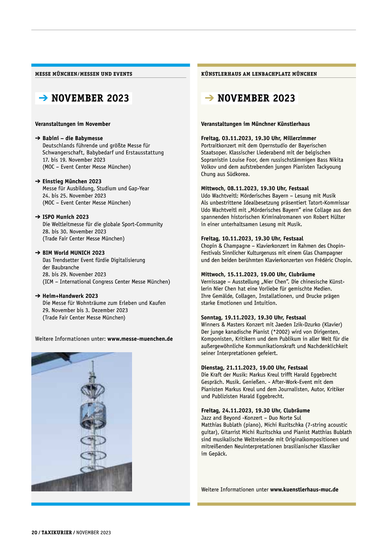 Originalseite 20 der Ausgabe Taxikurier November 2023