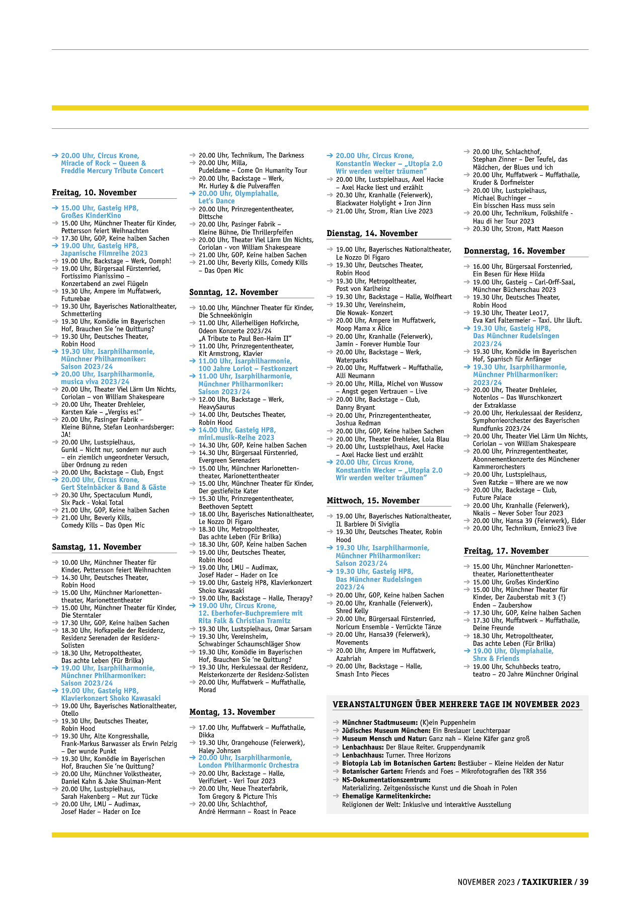 Originalseite 39 der Ausgabe Taxikurier November 2023