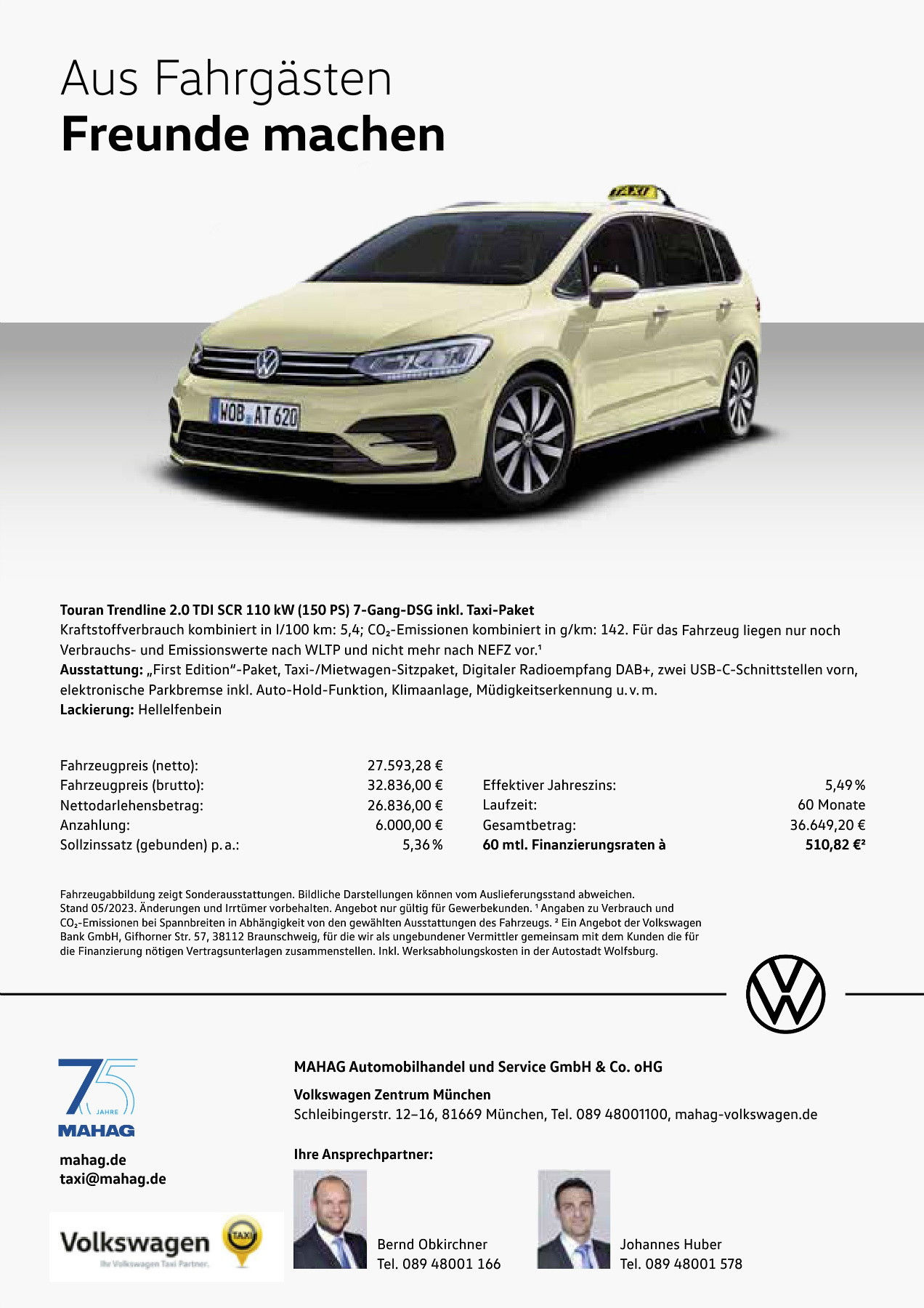 Originalseite 2 der Ausgabe Taxikurier Dezember 2023 und Januar 2024