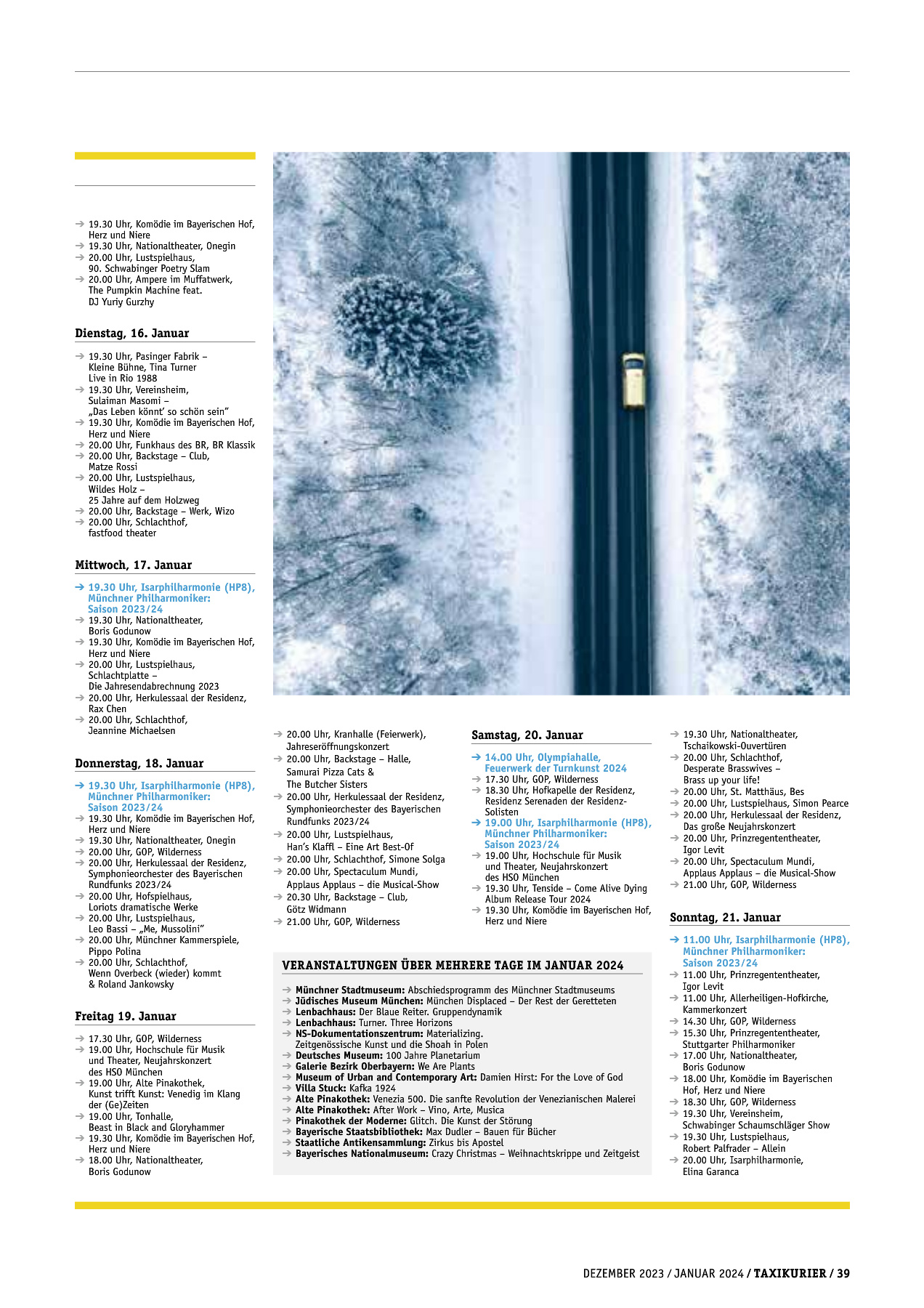 Originalseite 39 der Ausgabe Taxikurier Dezember 2023 und Januar 2024