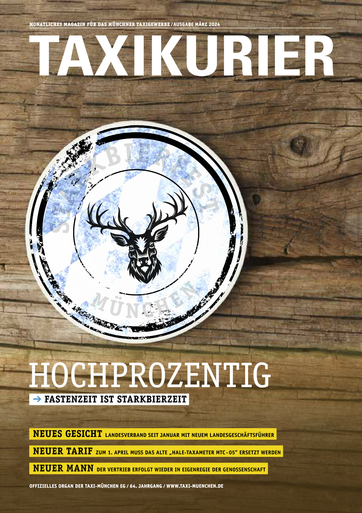 Originalseite 1 der Ausgabe Taxikurier März 2024