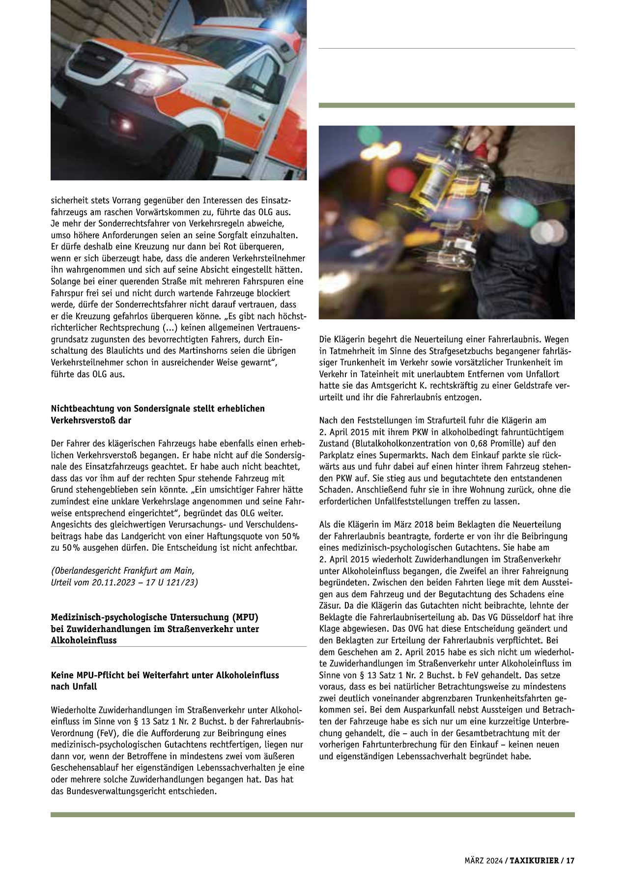 Originalseite 17 der Ausgabe Taxikurier März 2024