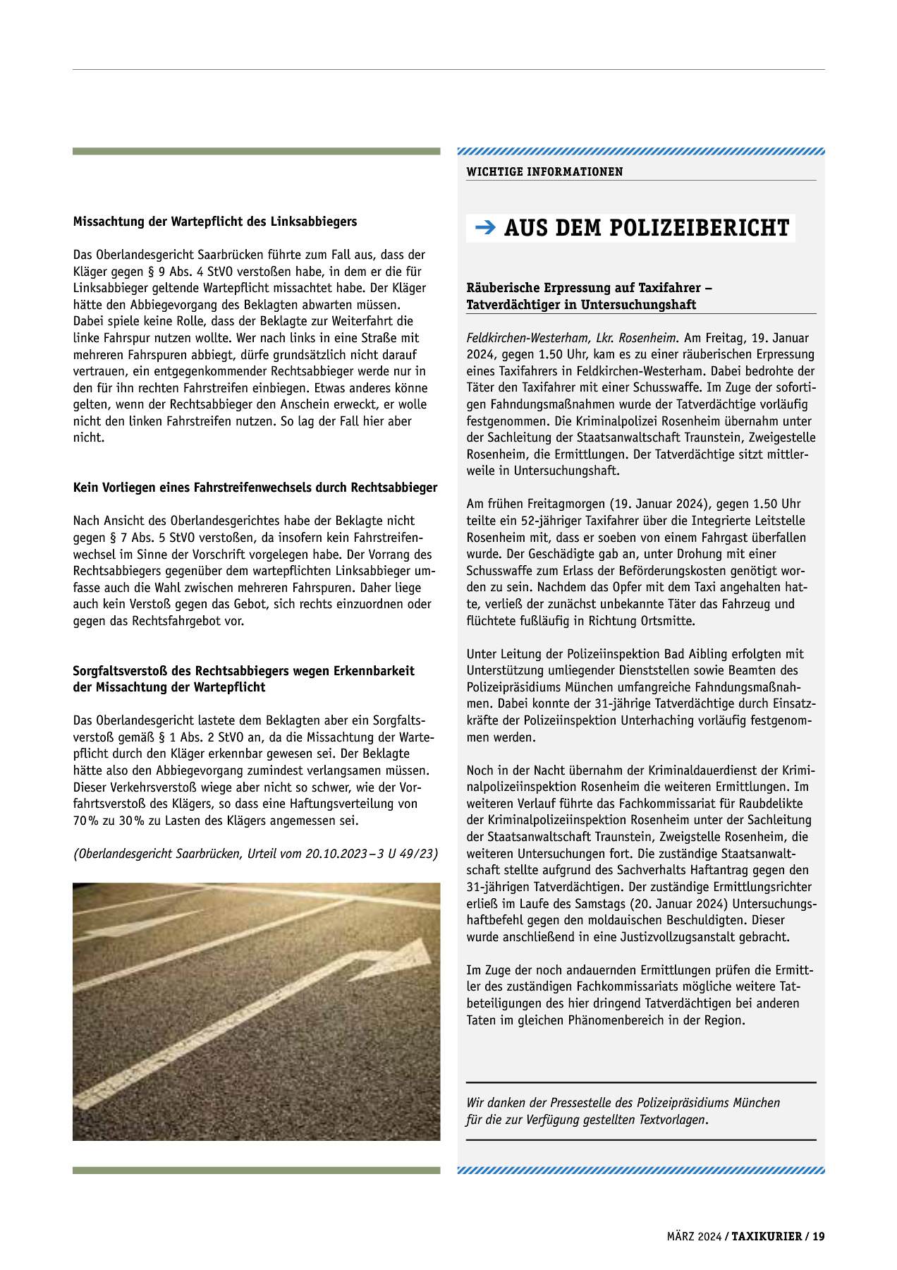 Originalseite 19 der Ausgabe Taxikurier März 2024