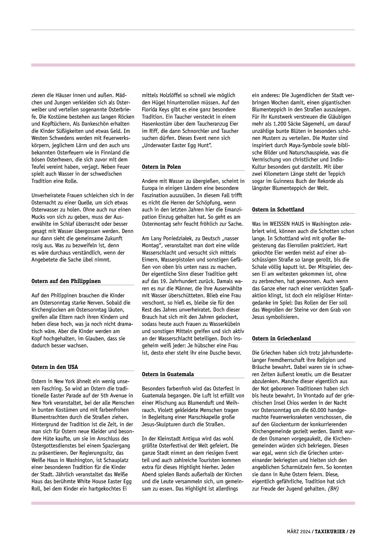 Originalseite 29 der Ausgabe Taxikurier März 2024