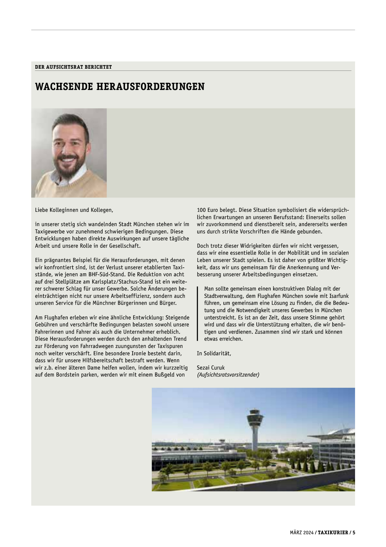 Originalseite 5 der Ausgabe Taxikurier März 2024