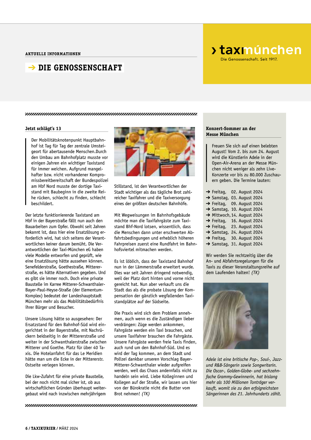 Originalseite 6 der Ausgabe Taxikurier März 2024