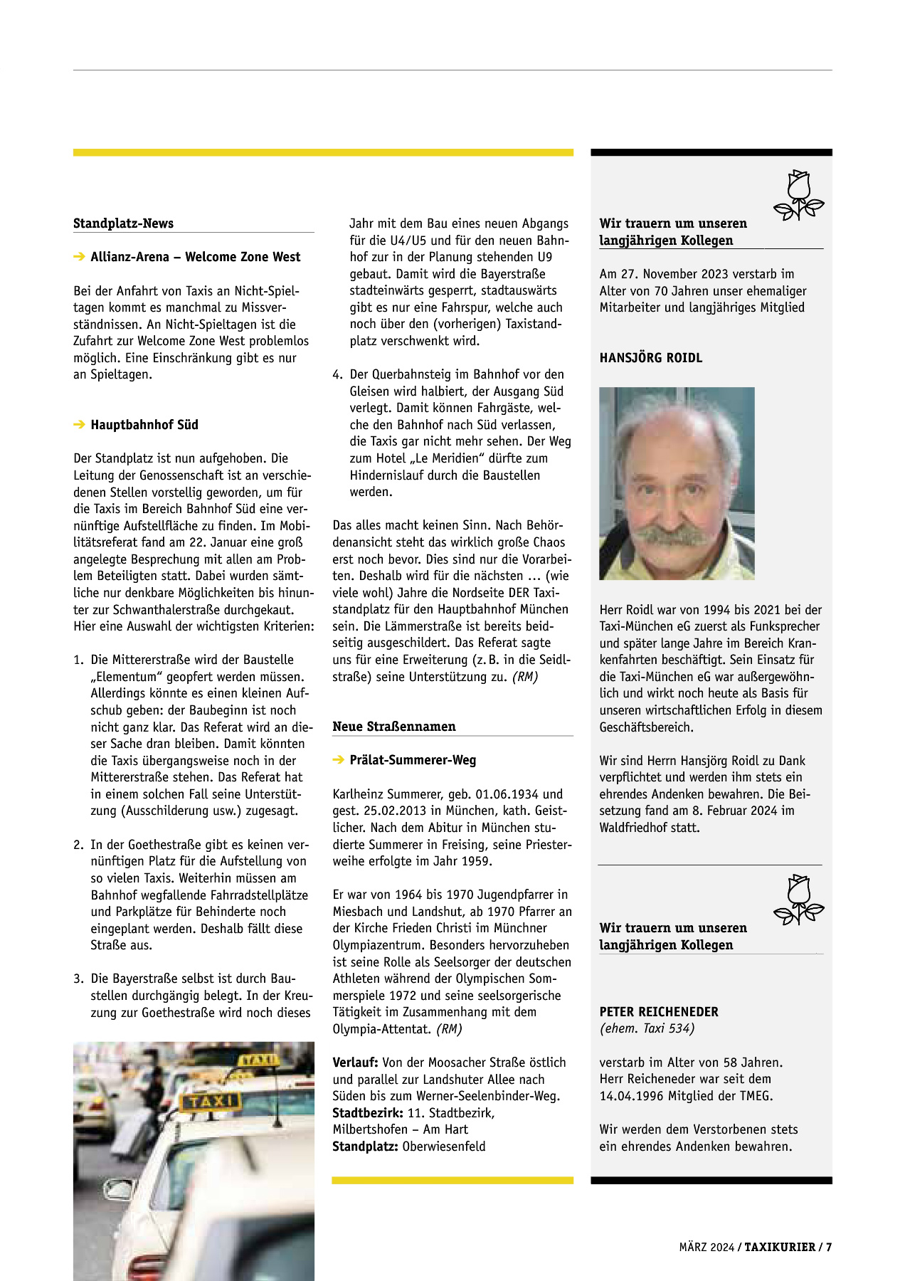 Originalseite 7 der Ausgabe Taxikurier März 2024