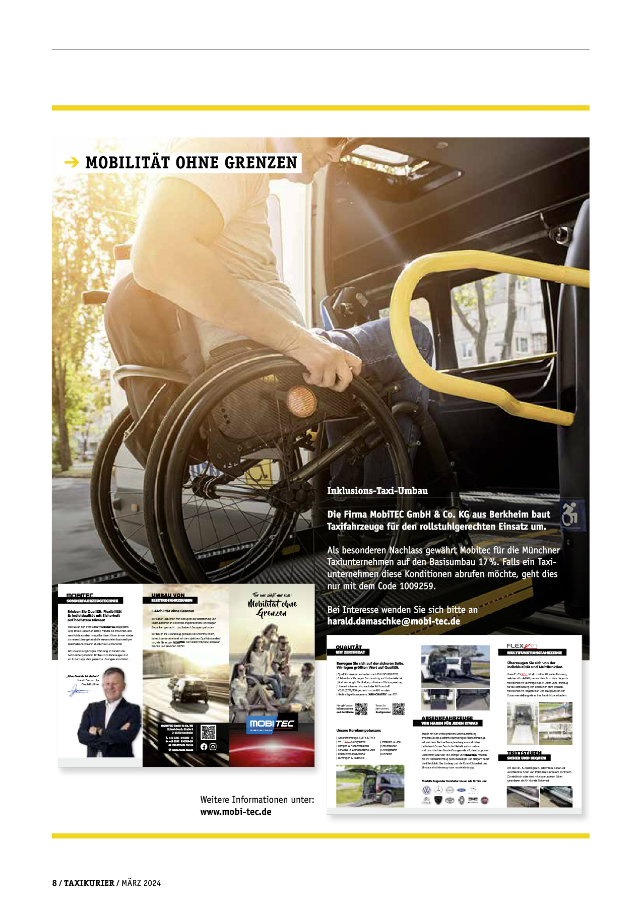 Originalseite 8 der Ausgabe Taxikurier März 2024