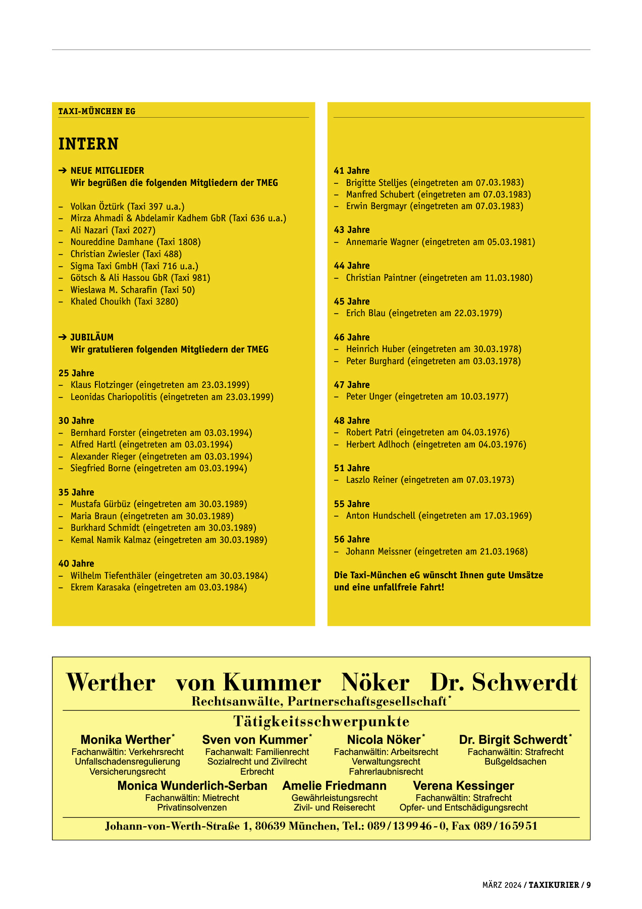 Originalseite 9 der Ausgabe Taxikurier März 2024