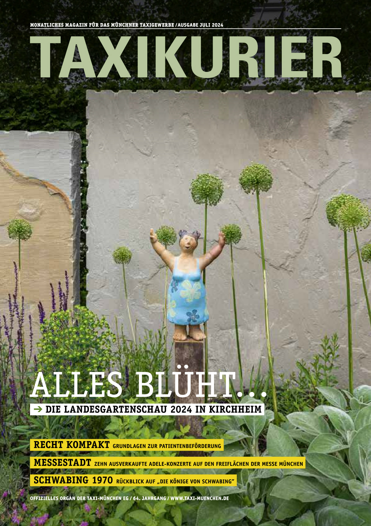 Originalseite 1 der Ausgabe Taxikurier Juli 2024
