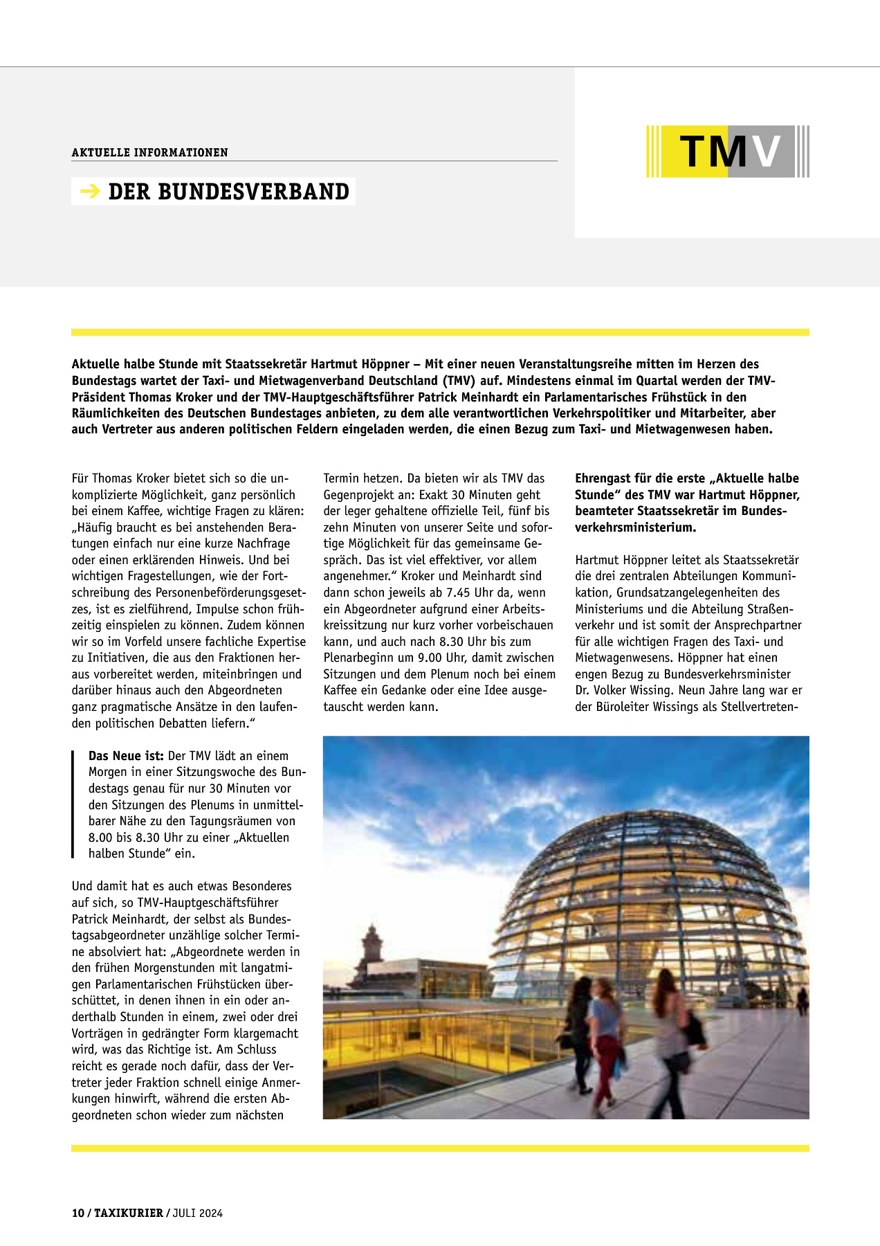 Originalseite 10 der Ausgabe Taxikurier Juli 2024