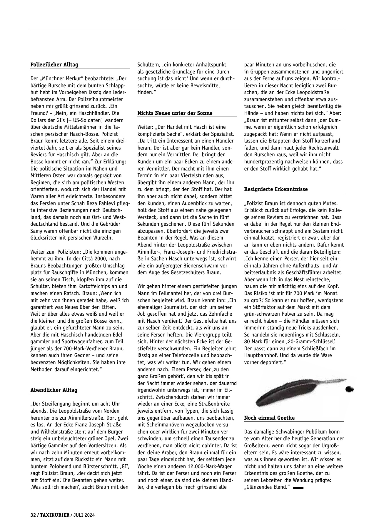 Originalseite 32 der Ausgabe Taxikurier Juli 2024