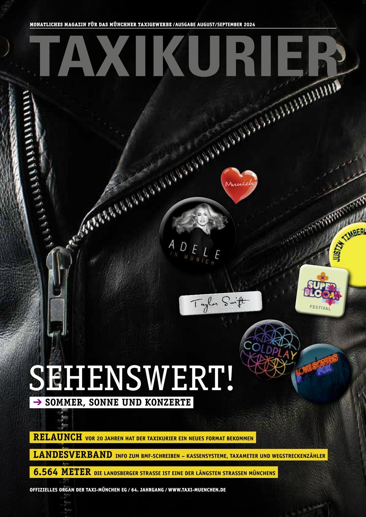 Originalseite 1 der Ausgabe Taxikurier August-September 2024