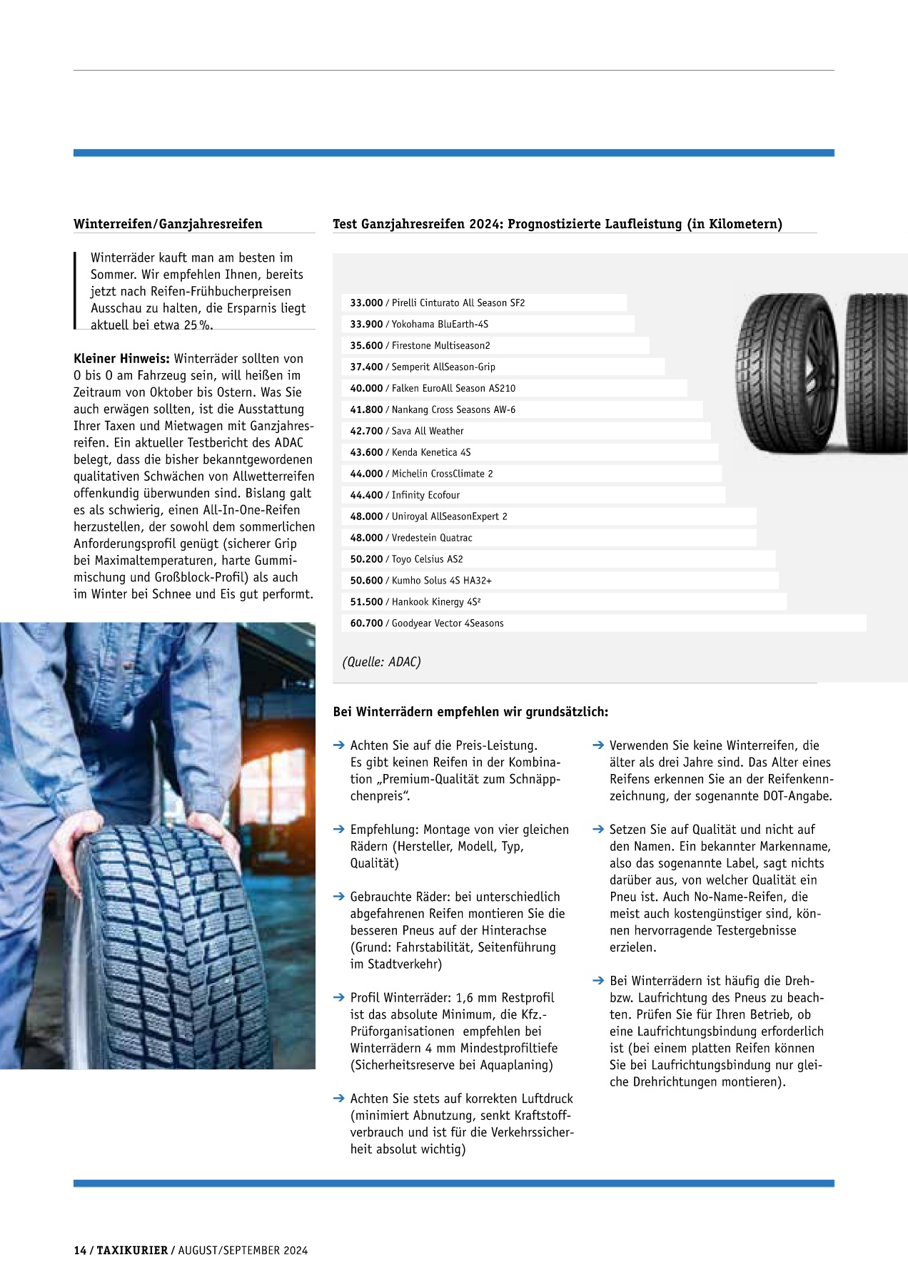 Originalseite 14 der Ausgabe Taxikurier August-September 2024