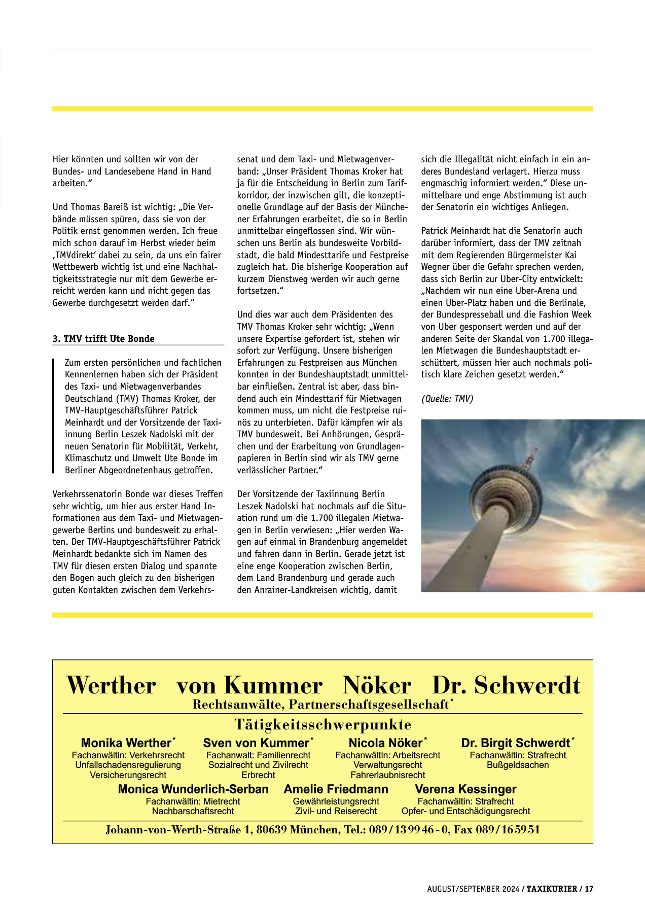Originalseite 17 der Ausgabe Taxikurier August-September 2024