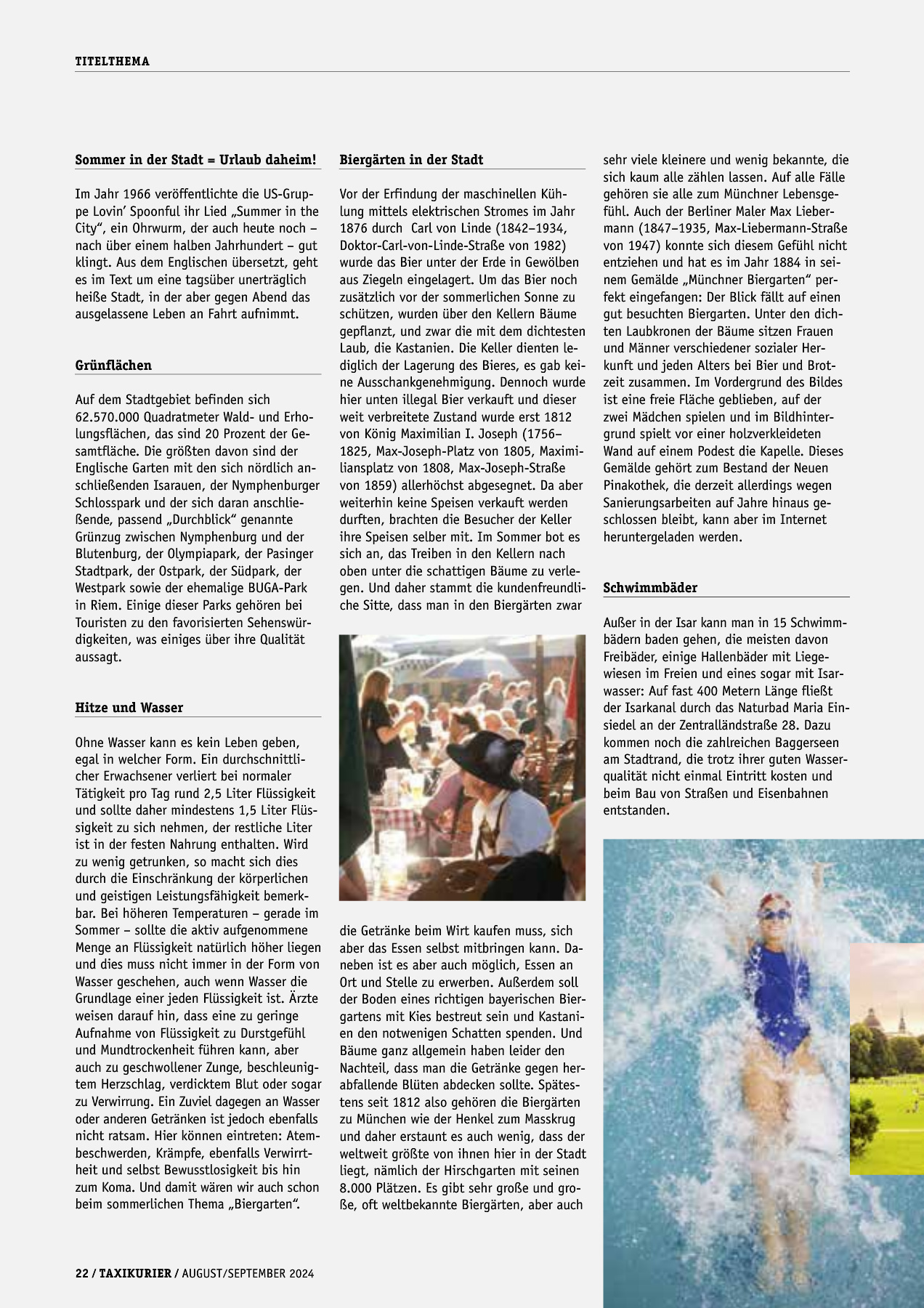 Originalseite 22 der Ausgabe Taxikurier August-September 2024