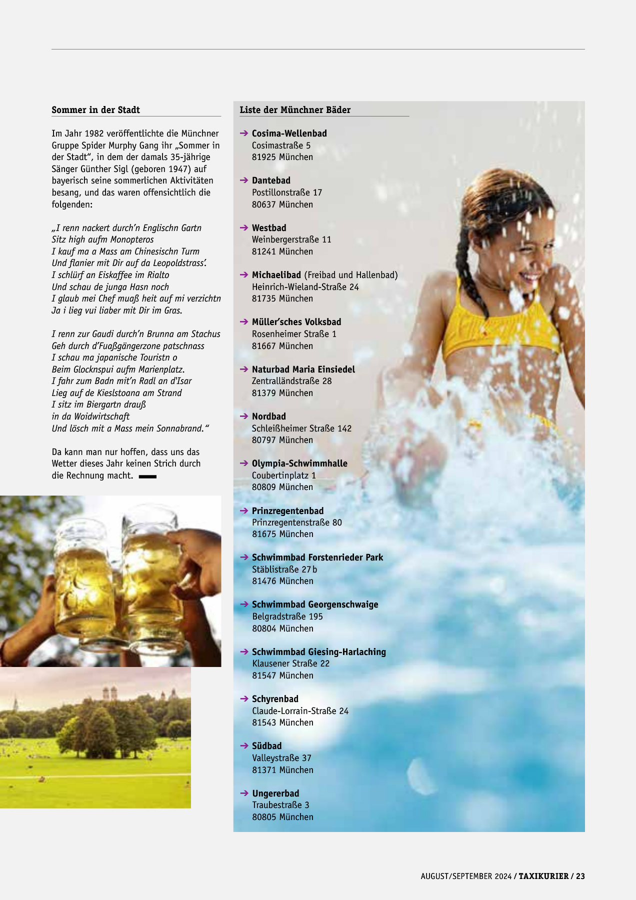 Originalseite 23 der Ausgabe Taxikurier August-September 2024